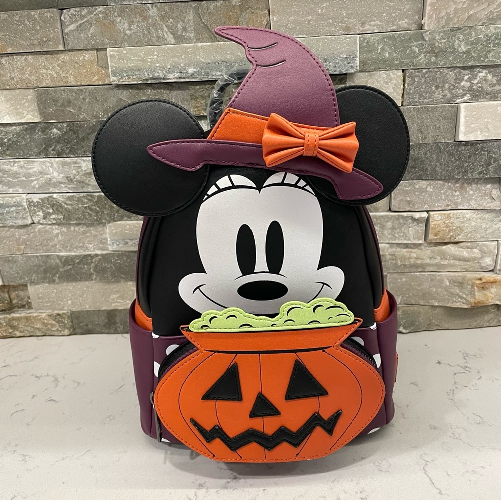 Disney LASR loungefly exclusive halloween minnie witch backpack NWT